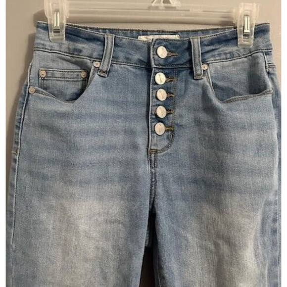 Ban Jara Blue Tapered Raw Hem High Rise Juniors Size 3/25 - Picture 3 of 10